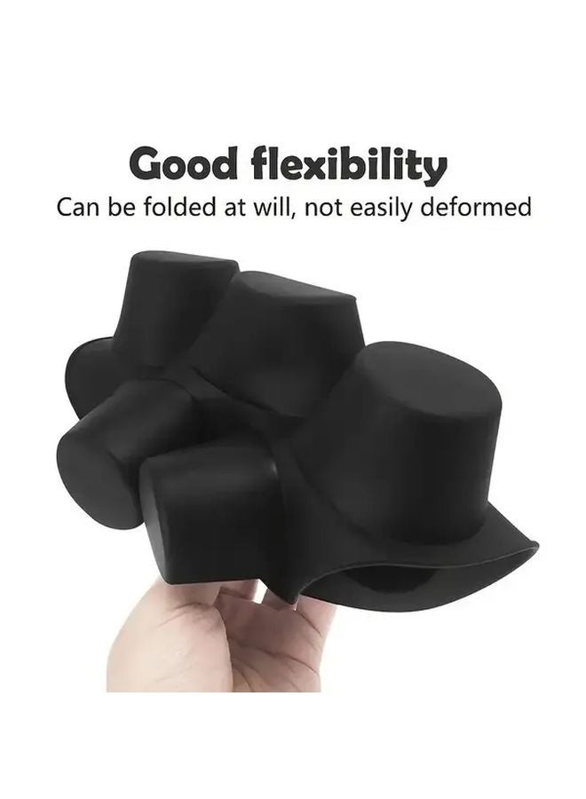 8 Inch Black Silicone Baking Mold Foldable Non Stick Pancake Cupcake Pan - Image 2